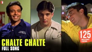 चलते चलते Chalte Chalte Lyrics in Hindi from Mohabbatein (2000)