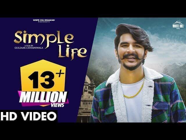 Simple Life Lyrics in Hindi – Gulzaar Chhaniwala