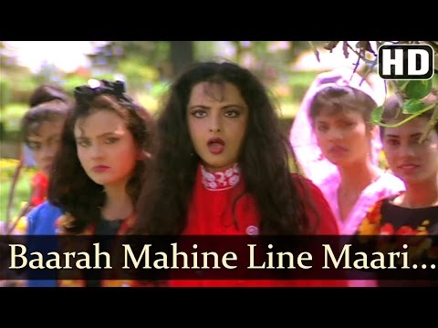 Barah Mahine Line Maari Lyrics - Souten Ki Beti (1989)