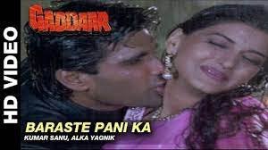 बरसते पानी का मज़ा Baraste Pani Ka Maza Lyrics in Hindi from Gaddaar (1995)